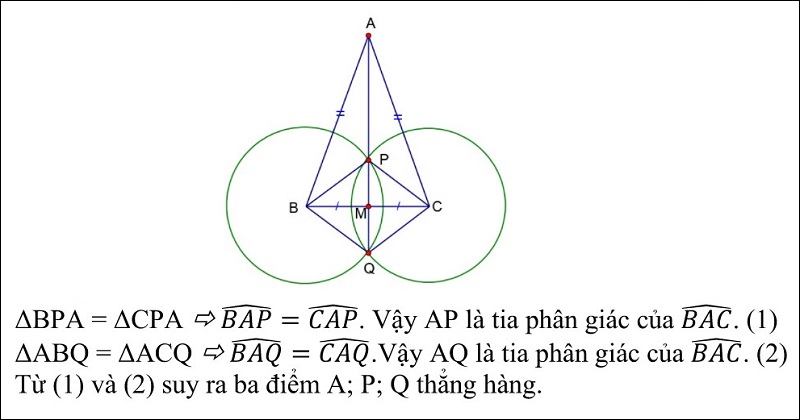 Bài  giải bài tập 4 chứng minh 3 điểm thẳng hàng có lời giải